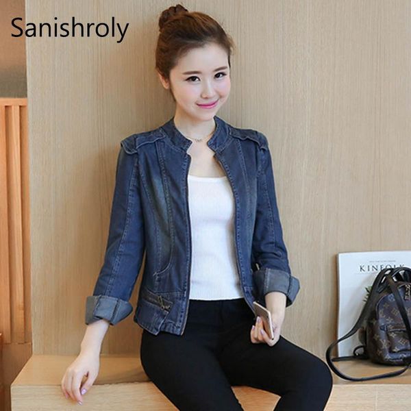 women's jackets sanishroly spring autumn women denim jacket zippers jean coat female long sleeve outerwear short plus size 3xl s603, Black;brown
women's jackets sanishroly spring autumn women denim jacket zippers jean coat female long sleeve outerwear short plus size 3xl s603, Black;brown