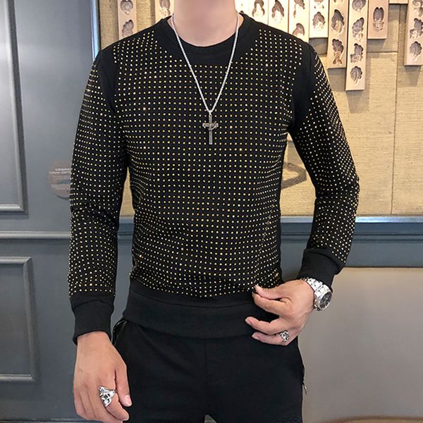 mens shirt black fashion/studio/bling sweatshirts long sleeves t rhinestone/golden hip style oksdj
mens shirt black fashion/studio/bling sweatshirts long sleeves t rhinestone/golden hip style oksdj