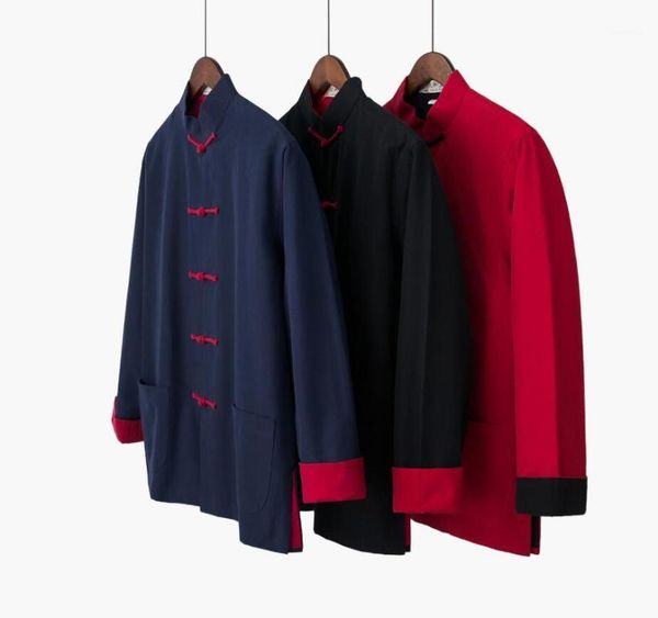 men's cotton autumn new chinese traditional long sleeve jacket coat tai chi uniform clothing mens dress shirts1, White;black
men's cotton autumn new chinese traditional long sleeve jacket coat tai chi uniform clothing mens dress shirts1, White;black