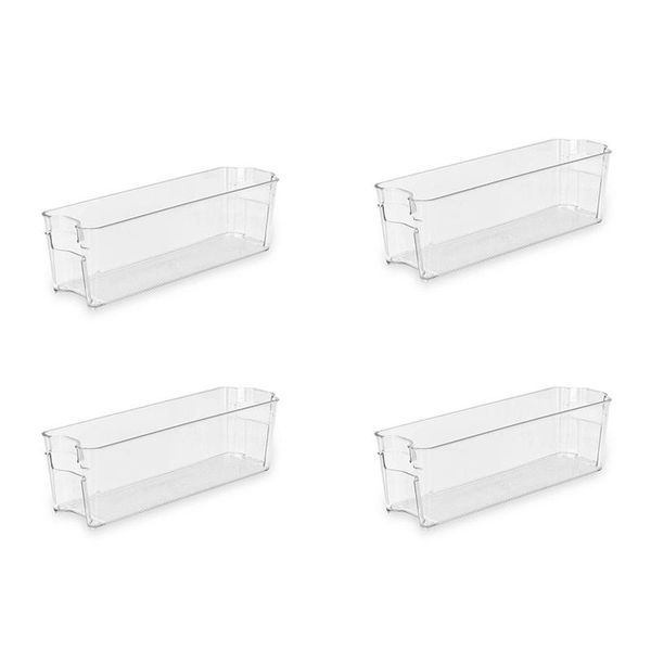 4Pcs Stackable Refrigerator Bin - with Handle - Polyethylene for Fridge, Freezer, Pantry Organization
4Pcs Stackable Refrigerator Bin - with Handle - Polyethylene for Fridge, Freezer, Pantry Organization