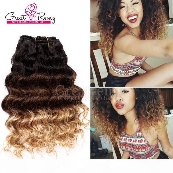 greatremy 100% brazilian human hair extension ombre dye three tone #1b #4 #27 color 10"-30" hair weft weave wavy deep wave 8a 10p, Black
greatremy 100% brazilian human hair extension ombre dye three tone #1b #4 #27 color 10"-30" hair weft weave wavy deep wave 8a 10p, Black