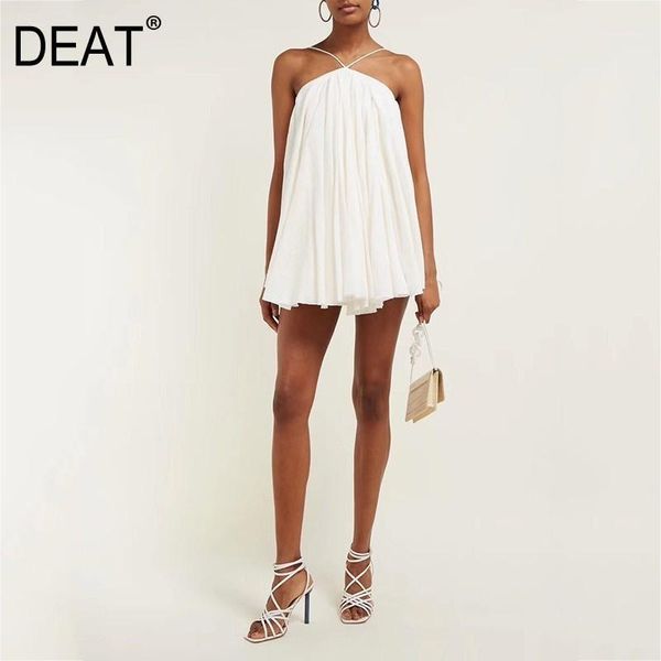 deat 2020 new summer fashion women clothes long leg series a-lne backless white bandage mini dress female vestido wh60300l1, Black;gray
deat 2020 new summer fashion women clothes long leg series a-lne backless white bandage mini dress female vestido wh60300l1, Black;gray