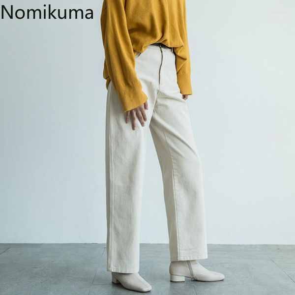 women's jeans nomikuma woman solid color straight wide leg denim pants women casual fashion loose trousers pantalones arrival 3a2951, Blue
women's jeans nomikuma woman solid color straight wide leg denim pants women casual fashion loose trousers pantalones arrival 3a2951, Blue