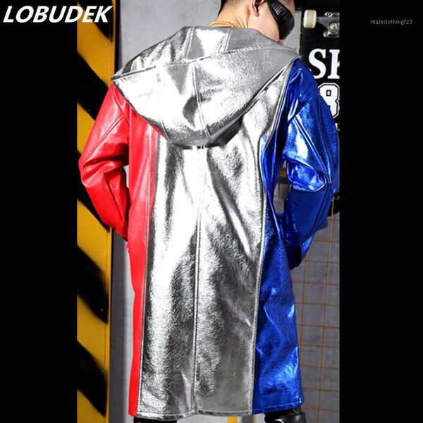 men's fur & faux pu leather hoodie jacket cloak splicing colors overcoat loose long coat singer dancer rock hip hop stage costume1, Black
men's fur & faux pu leather hoodie jacket cloak splicing colors overcoat loose long coat singer dancer rock hip hop stage costume1, Black