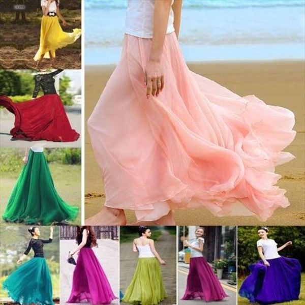 brand new women boho double layer maxi dress chiffon long sundress summer lady beach chiffon solid skirt, Black
brand new women boho double layer maxi dress chiffon long sundress summer lady beach chiffon solid skirt, Black