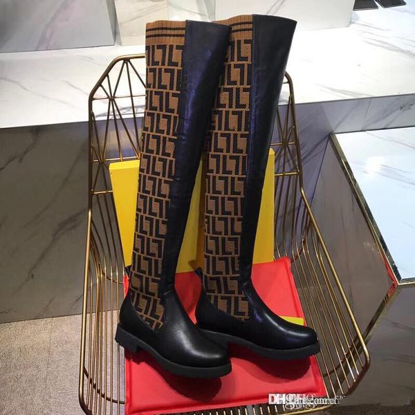 fashion luxury ladies flat shoes over the knee boots 2020 new fashion womens thigh high socks boots with original box, Black
fashion luxury ladies flat shoes over the knee boots 2020 new fashion womens thigh high socks boots with original box, Black