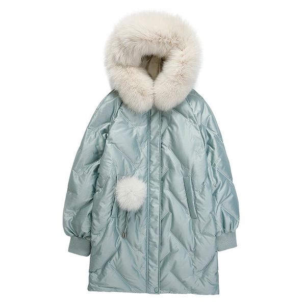 women's down jacket hooded woman coat female 90% white duck down jackets winter parka big fur collar mujeres abrigos pph1332, Black
women's down jacket hooded woman coat female 90% white duck down jackets winter parka big fur collar mujeres abrigos pph1332, Black