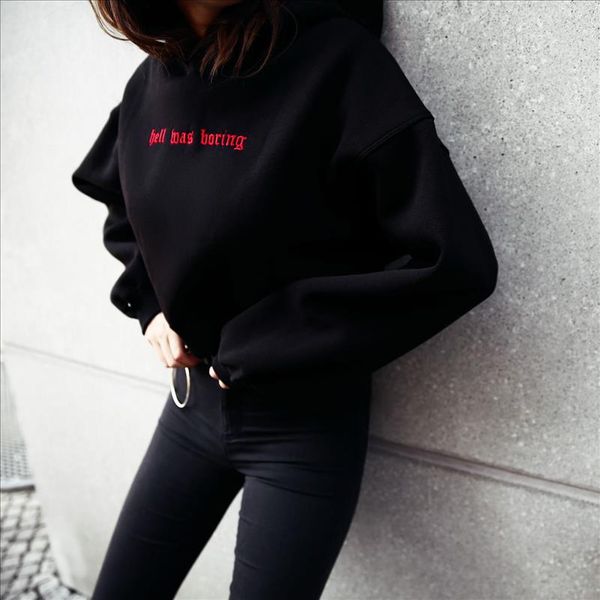 hell was boring letter print hoodie woman hooded sweatshirts women funny tumblr long sleeve pullovers hoodies, Black
hell was boring letter print hoodie woman hooded sweatshirts women funny tumblr long sleeve pullovers hoodies, Black