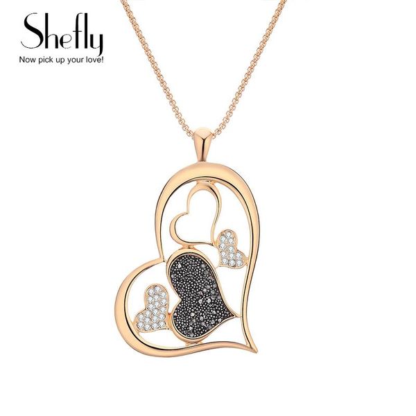 pendant necklaces big heart for women black crystal female luxur jewelry necklace luxury winter sweater chain accessories gift, Silver
pendant necklaces big heart for women black crystal female luxur jewelry necklace luxury winter sweater chain accessories gift, Silver