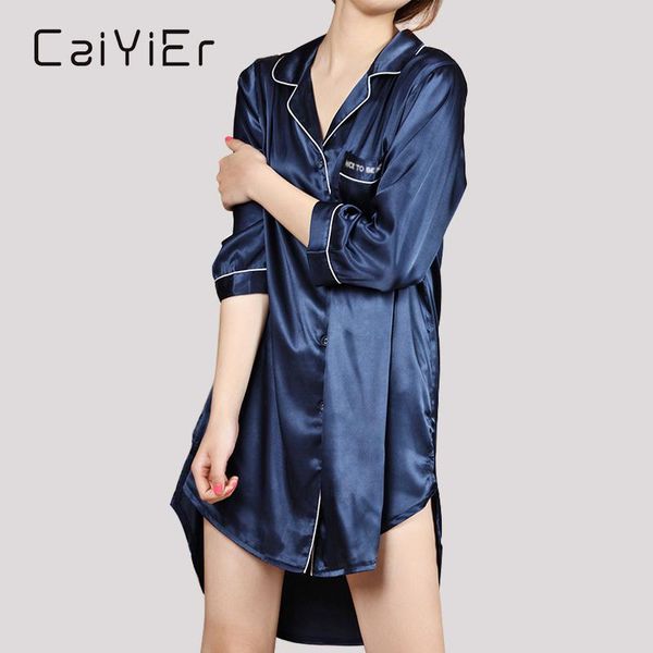 women's sleepwear caiyier autumn winter nightgown for women solid silk night dress loose sleepshirt home clothes large size s-5xl pijam, Black;red
women's sleepwear caiyier autumn winter nightgown for women solid silk night dress loose sleepshirt home clothes large size s-5xl pijam, Black;red