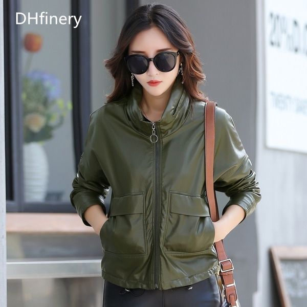 leather jacket women bust 102-118cm short design baseball uniform hide hoodies vintage casual leather jackets k6721 201030, Black
leather jacket women bust 102-118cm short design baseball uniform hide hoodies vintage casual leather jackets k6721 201030, Black