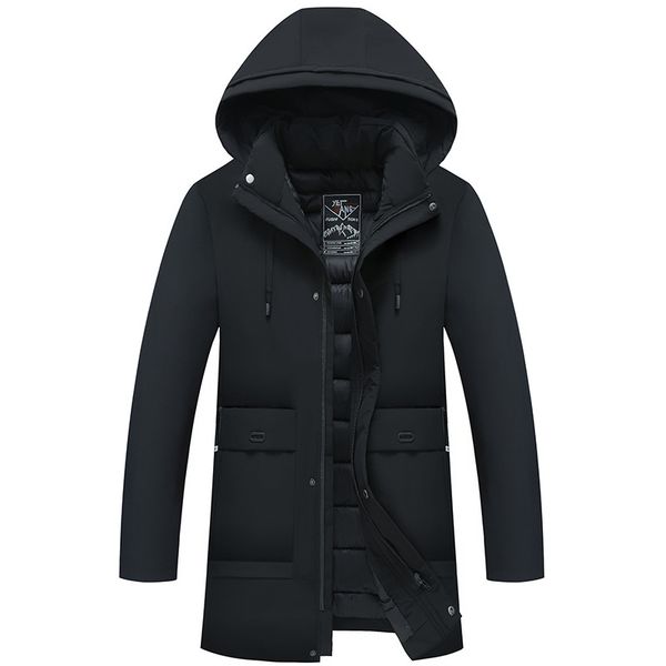 long thick hooded waterproof parkas jackets coat men outwear fashion pockets parka down jacket winter warm clothing for female, Black
long thick hooded waterproof parkas jackets coat men outwear fashion pockets parka down jacket winter warm clothing for female, Black