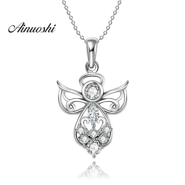 ainuoshi luxury 925 sterling silver pendant necklace for women cute fairy long chain necklace wedding silver figurejewelry gifts y200107
ainuoshi luxury 925 sterling silver pendant necklace for women cute fairy long chain necklace wedding silver figurejewelry gifts y200107