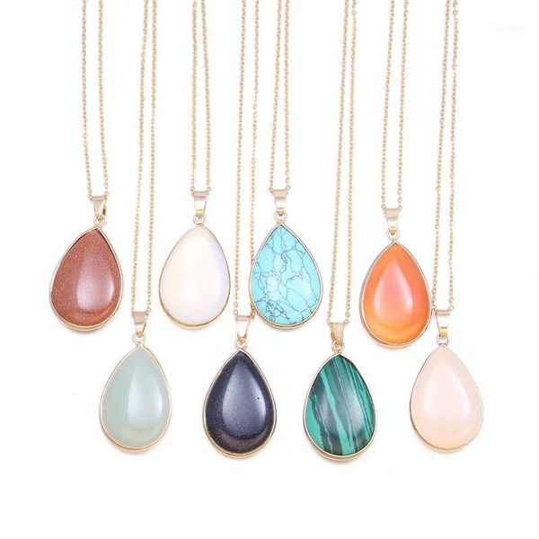 50cm long 5cm gold necklace with drop shape agates pendants natural stone pendant necklace women jewelry size 25x20mm1, Bronze;silver
50cm long 5cm gold necklace with drop shape agates pendants natural stone pendant necklace women jewelry size 25x20mm1, Bronze;silver