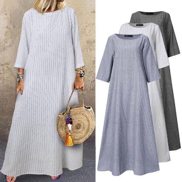 oversized dress celmia women long sleeve o-neck casual vintage striped long dresses loose pockets linen shirt vestidos kaftan1, Black;gray
oversized dress celmia women long sleeve o-neck casual vintage striped long dresses loose pockets linen shirt vestidos kaftan1, Black;gray