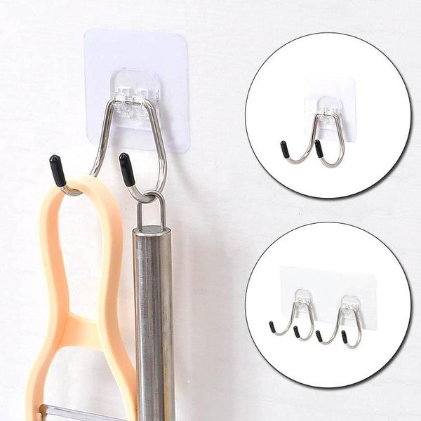 hooks & rails self adhesive double strong hanging wall clasps for home kitchen bathroom storage hookers decoration supplies
hooks & rails self adhesive double strong hanging wall clasps for home kitchen bathroom storage hookers decoration supplies