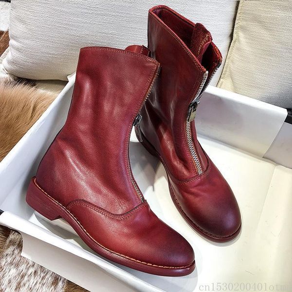 boots women genuine leather motorcycle front zipper knight snow botas woman low square heel winter footwear femme1, Black
boots women genuine leather motorcycle front zipper knight snow botas woman low square heel winter footwear femme1, Black