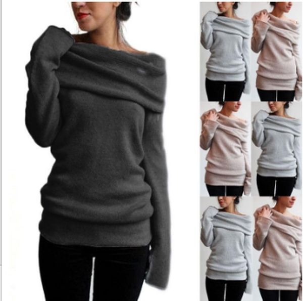 women knitted sweater female off shoulder long sleeve slim sweaters 2021 autumn regular winter casual pullover jumper, White;black
women knitted sweater female off shoulder long sleeve slim sweaters 2021 autumn regular winter casual pullover jumper, White;black