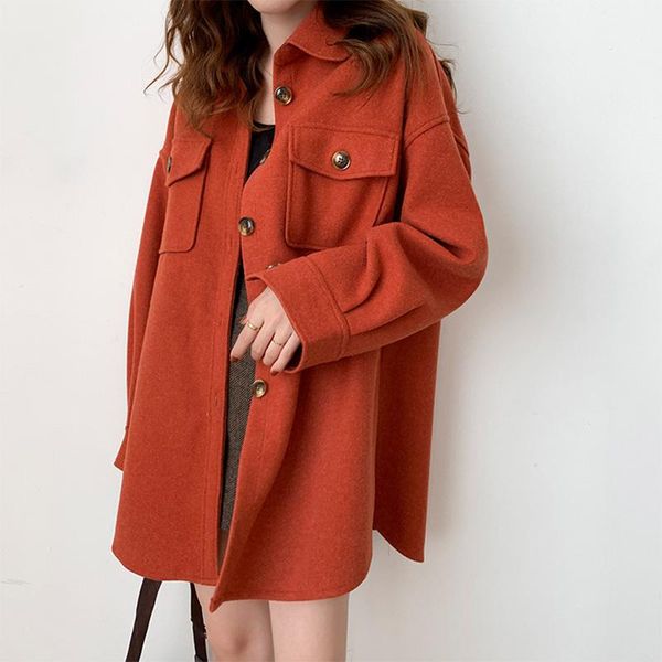 new winter lapel blazer jacket women's shirt cardigan single-breasted woolen overcoat thick warmness coat wholesale, Black
new winter lapel blazer jacket women's shirt cardigan single-breasted woolen overcoat thick warmness coat wholesale, Black