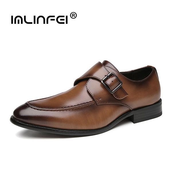 imlinfei men leather shoes monk breathable mens dresses leather shoes fashion office dress wedding, Black
imlinfei men leather shoes monk breathable mens dresses leather shoes fashion office dress wedding, Black