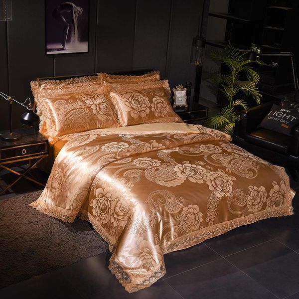 dropshipping wedding duvet cover set wedding golden jacquard bedding set lace flat sheet pillowcase 4pcs european luxury gife
dropshipping wedding duvet cover set wedding golden jacquard bedding set lace flat sheet pillowcase 4pcs european luxury gife