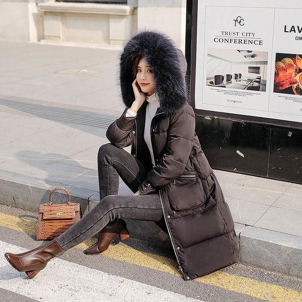 long-sleeved slim warm down jacket 2021 winter new fashion hooded women coats office lady temperament jacket, Black
long-sleeved slim warm down jacket 2021 winter new fashion hooded women coats office lady temperament jacket, Black