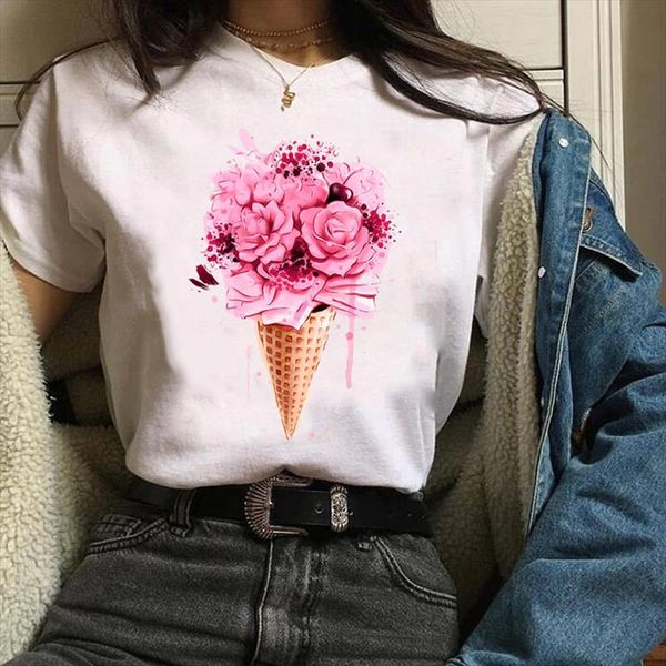 women clothes lady graphic ladies ice cream cartoon flower floral summer autumn print tees female t shirt womens t shirt, White
women clothes lady graphic ladies ice cream cartoon flower floral summer autumn print tees female t shirt womens t shirt, White