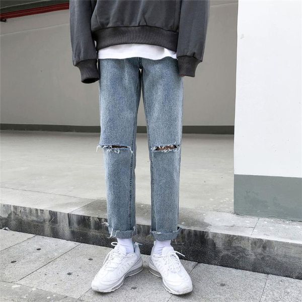 2020 autumn new skinny jeans holes ankle-length straight casual youth fashion style pants -2xl1, Blue
2020 autumn new skinny jeans holes ankle-length straight casual youth fashion style pants -2xl1, Blue
