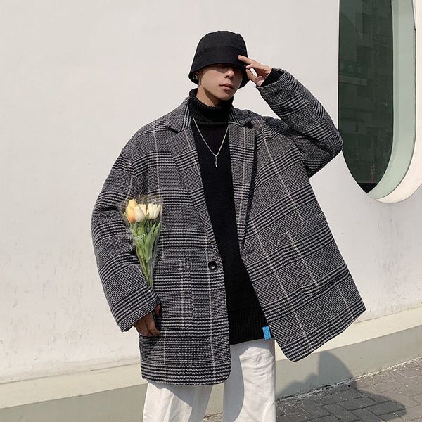 male coat 2021 autumn thin new winter couples plaid jacket wool and youth men's clothes ctoi, Tan;black
male coat 2021 autumn thin new winter couples plaid jacket wool and youth men's clothes ctoi, Tan;black