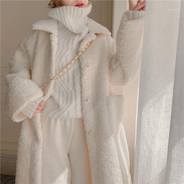autumn and winter new 2020 korean plus velvet thick lamb coat women's loose fur one long coat1, Black
autumn and winter new 2020 korean plus velvet thick lamb coat women's loose fur one long coat1, Black