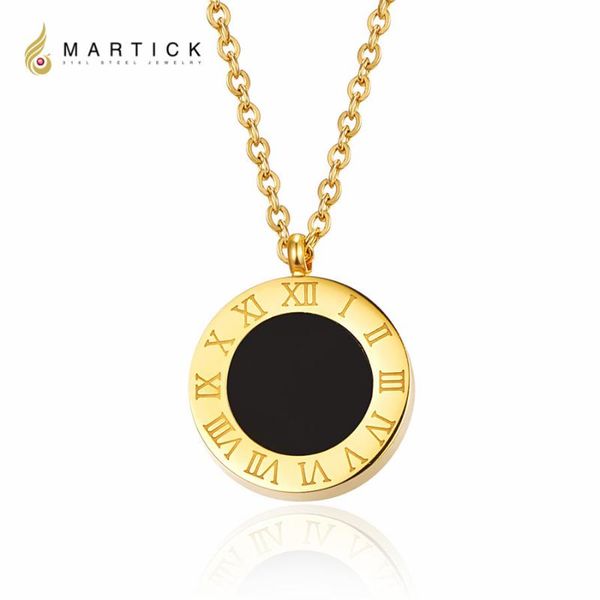 pendant necklaces martick 316l stainless steel gold-color black shell roman numerals link chain necklace fashion jewelry for women p1, Silver
pendant necklaces martick 316l stainless steel gold-color black shell roman numerals link chain necklace fashion jewelry for women p1, Silver