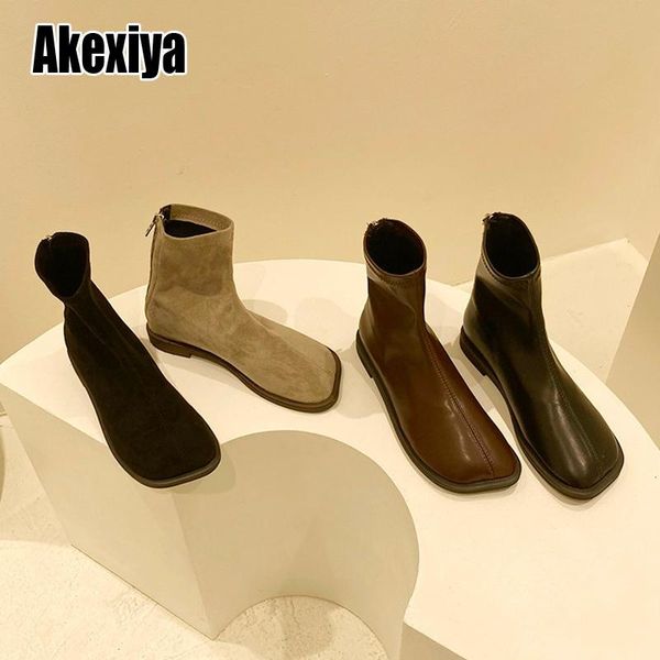 ankle boots for women winter shoes brand female boots square heels zipper simple casual shoes 2020 spring autumn new arrival, Black
ankle boots for women winter shoes brand female boots square heels zipper simple casual shoes 2020 spring autumn new arrival, Black