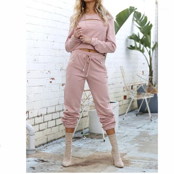 2020 new style women sports set long sleeves + trousers solid color drawstring elastic waist pants autumn spring clothing1, Gray
2020 new style women sports set long sleeves + trousers solid color drawstring elastic waist pants autumn spring clothing1, Gray