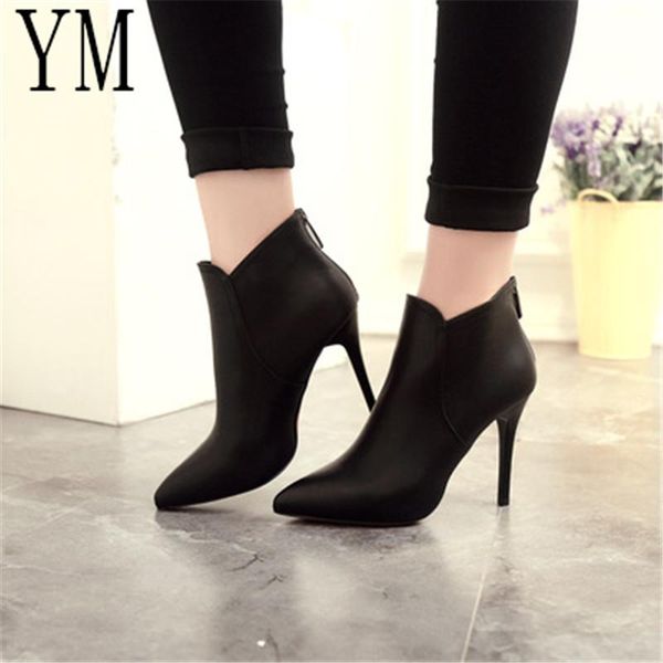 2020fashion patent leather pu pointed toe high heel boots shoes woman zipper ankle boots women shoes thin heel women 35-39, Black
2020fashion patent leather pu pointed toe high heel boots shoes woman zipper ankle boots women shoes thin heel women 35-39, Black