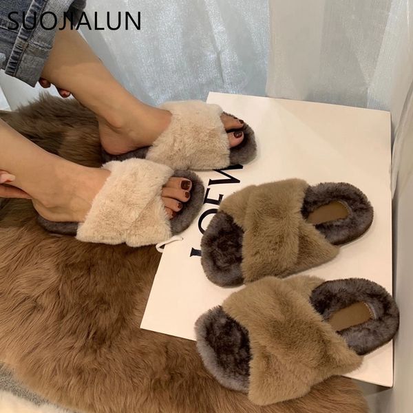 suojialun women furry slipper real hair sandal winter warm plush fur slides ladies flat heel house slipper shoes y201026, Black
suojialun women furry slipper real hair sandal winter warm plush fur slides ladies flat heel house slipper shoes y201026, Black