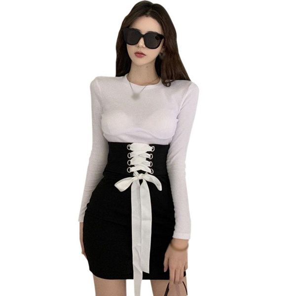 fashion women's long sleeve and tight short skirt two piece set temperament and lace up skirt slim women's suit, Gray
fashion women's long sleeve and tight short skirt two piece set temperament and lace up skirt slim women's suit, Gray