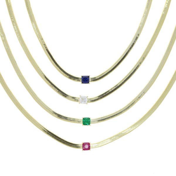 iced out baguette spare rainbow colorful cz paved 4mm wide snake bone chain choker necklace for lady women jewelry drop ship, Silver
iced out baguette spare rainbow colorful cz paved 4mm wide snake bone chain choker necklace for lady women jewelry drop ship, Silver