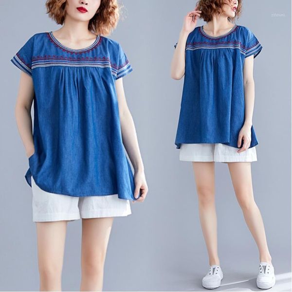 plus size l-4xl woman retro denim blouses feminine blusa jeans mori girl high street style doll jean shirt chemise femme female1, White
plus size l-4xl woman retro denim blouses feminine blusa jeans mori girl high street style doll jean shirt chemise femme female1, White