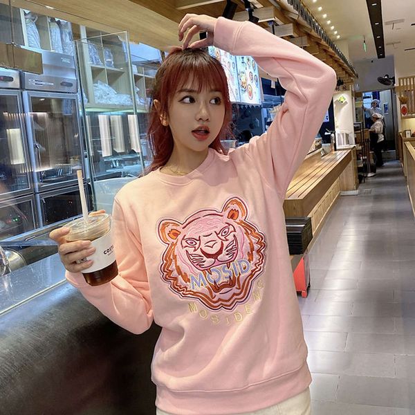 tide embroidery tiger head sweater for men and women couple's wear plush pullover round neck loose fashion long sleevevip1q, Black
tide embroidery tiger head sweater for men and women couple's wear plush pullover round neck loose fashion long sleevevip1q, Black