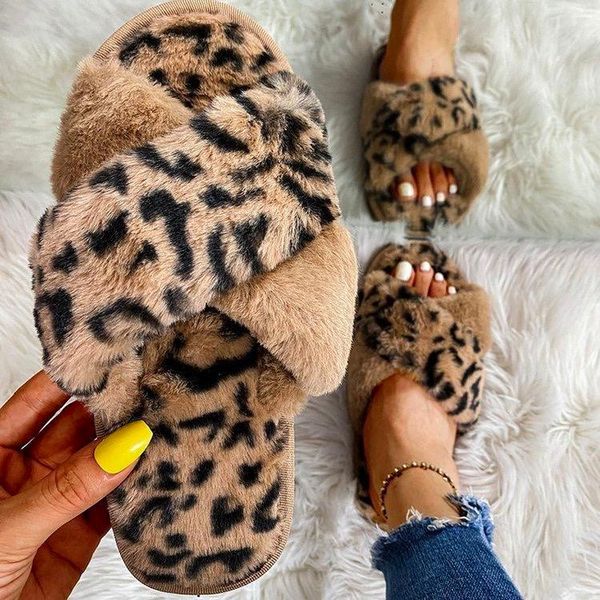 slippers 2021 fashion leopard pattern winter house women fur warm plush ladies slip on shoes indoor cross band fluffy, Black
slippers 2021 fashion leopard pattern winter house women fur warm plush ladies slip on shoes indoor cross band fluffy, Black