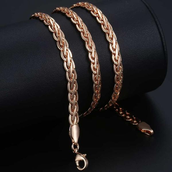 5.5mm womens mens necklace flat hammered wheat chain 585 rose gold necklace fashion jewelry cn02, Silver
5.5mm womens mens necklace flat hammered wheat chain 585 rose gold necklace fashion jewelry cn02, Silver