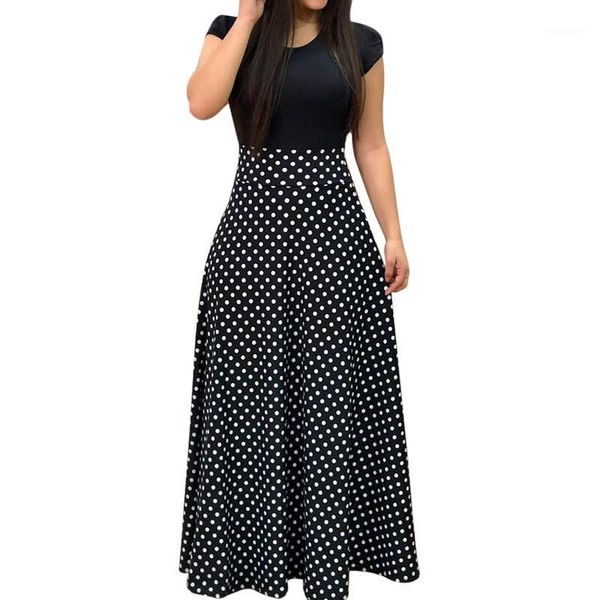 short sleeve elegant women dot patchwork long dresses tunic summer women casual bohmia flower print maxi dress plus size vestido1, Black;gray
short sleeve elegant women dot patchwork long dresses tunic summer women casual bohmia flower print maxi dress plus size vestido1, Black;gray
