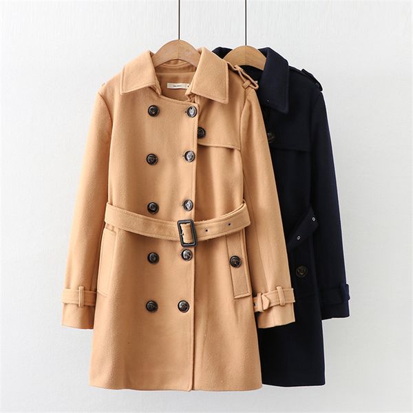 2020 new sleeve pockets women's long woolen coat loose sash warm thickened casual bottom up down outwear good quality, Black
2020 new sleeve pockets women's long woolen coat loose sash warm thickened casual bottom up down outwear good quality, Black