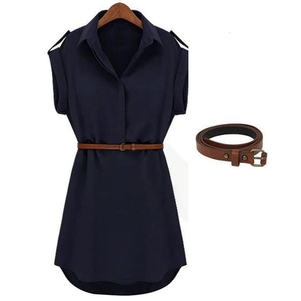 h40 women casual summer shirt dress summer dress 2021 loose short sleeve dress with belt turn down collar autumn vestidos, Black;gray
h40 women casual summer shirt dress summer dress 2021 loose short sleeve dress with belt turn down collar autumn vestidos, Black;gray