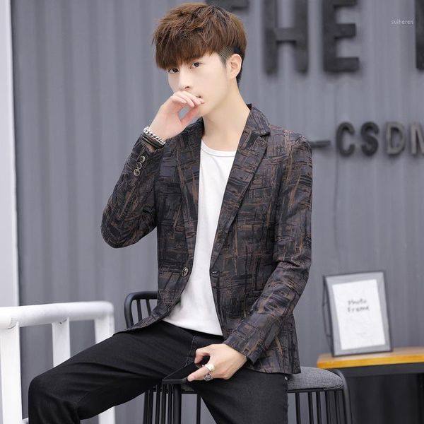 2020 men's cool jacquard suit youth autumn casual slim single button blazer1, White;black
2020 men's cool jacquard suit youth autumn casual slim single button blazer1, White;black