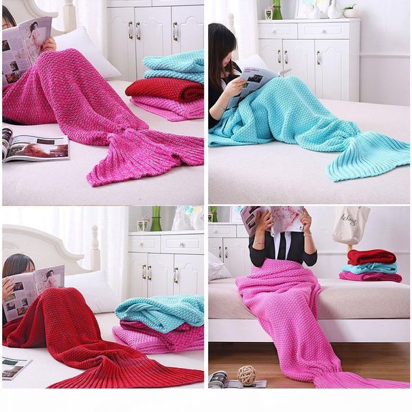 50pcs lot wholesale mermaid blanket autumn and winter thickening fish tail blanket cotton wool knitting nap sofa blanket boea
50pcs lot wholesale mermaid blanket autumn and winter thickening fish tail blanket cotton wool knitting nap sofa blanket boea