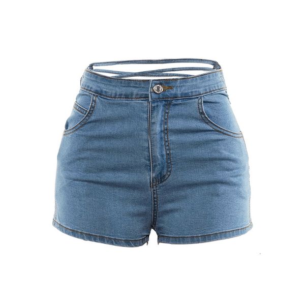 2021 new waistband cowboy shorts skinny high-end waitress streetwear pants jeans shop ps4d, Blue