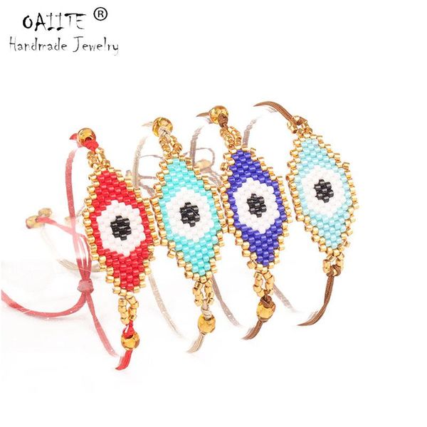 oaiite evil eye bracelets for women handmade geometric delicas jewelry miyuki seed bead pulsera rope chain trendy bracelet gift, Golden;silver
oaiite evil eye bracelets for women handmade geometric delicas jewelry miyuki seed bead pulsera rope chain trendy bracelet gift, Golden;silver