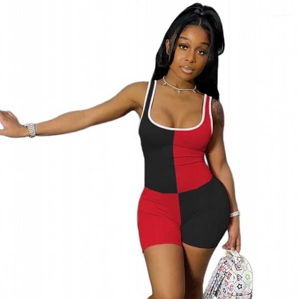 women's jumpsuits & rompers 2021 women bodycon jumpsuit sleeveless contrast color basic playsuit femme clothes vintage skinny summer cl, Black;white
women's jumpsuits & rompers 2021 women bodycon jumpsuit sleeveless contrast color basic playsuit femme clothes vintage skinny summer cl, Black;white
