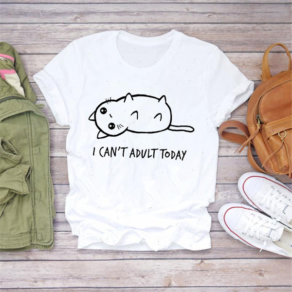 summer women short sleeve t shirt casual white polyester i cant today funny cat print girls tshirts ladies t shirt
summer women short sleeve t shirt casual white polyester i cant today funny cat print girls tshirts ladies t shirt